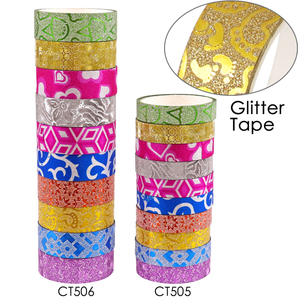 Nastro Adesivo Glitterato Colorato per Bambini, 15 mm di Larghezza <span class=keywords><strong>x</strong></span> <span class=keywords><strong>3</strong></span> Metri di Lunghezza, per Arte, Scrapbooking, Decorazioni e Lavoretti Fai-da-Te - Product Image 4