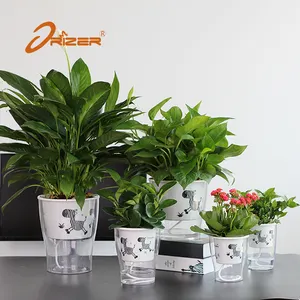 Pots d'orchidées en plastique biodégradables, 50 pièces/lot, modèle zèbre clair,,, semis, plante, pot de fleur pour pépinière