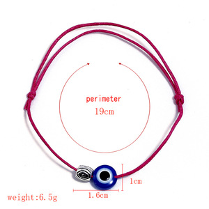 Turco Religioso Blu Male Gli Occhi di Cristallo Braccialetto Registrabile - Product Image 4