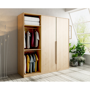 <strong>Sliding</strong> <strong>Door</strong> Modern Luxury Wood <strong>Wardrobe</strong> <strong>with</strong> Melamine 3 Drawers Large Storage Green <strong>Door</strong> Two Color <strong>Wardrobe</strong> - Product Image 2