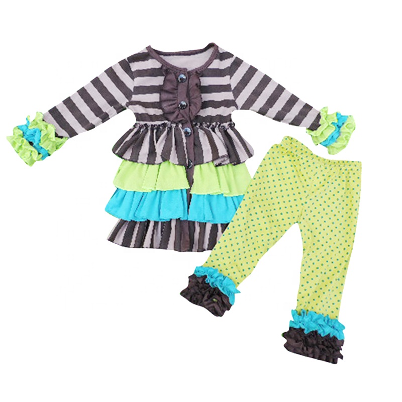 Настроить для маленьких девочек осенняя одежда лайм в горошек леггинсы женщин рюшами куртки наборы ухода за кожей страна