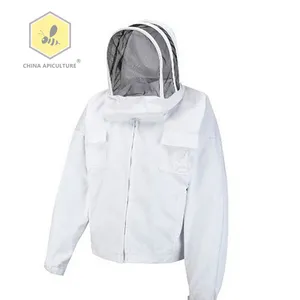 Jaqueta para apicultura, ferramentas de apicultura para adultos, profissional, jaqueta com capuz, véu, fumador