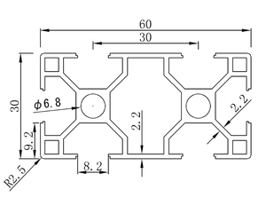 Bộ Khung Ép Đùn Nhôm Khung Ép Đùn Nhôm Tslot Sản Xuất Trung Quốc Cho Hệ Thống Tự Động Hóa KA3060 - Product Image 2
