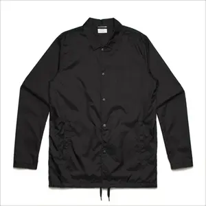 Jaquetas impermeáveis masculinas, venda no atacado, vestuário à prova de vento com botão