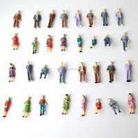 Balance de construction en ABS, à échelle de pièces, Miniature, disposition des figurines, modèle Train boho, passager, figurine peinte