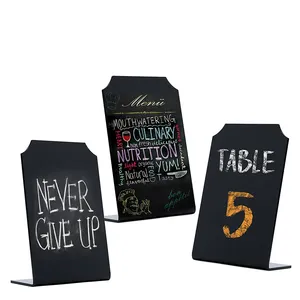 Small Black Acrylic Chalkboard Signs 4x6 Mini Blackboard With Stand Acrylic Menus & Place Cards