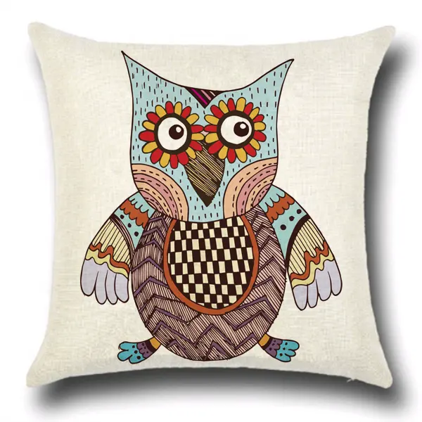 Owls Printed 18 X 18 inch Sublimation Pillows Cushion Cover