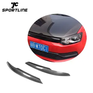 Carbon Fiber Auto Car Front Headlights EyelidためVolkswagen VW POLO/ POLO 6R 11-15