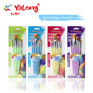 Pinceles de Pintura Artísticos Yalong, Superventas, Semitransparentes, con Mango de Plástico, 6 Piezas - Product Image 3