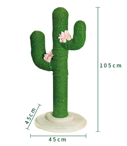 Green Cactus Cat jumping toy cat wood climbing tree toy - Product Image 1