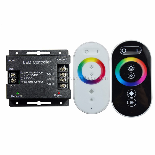 CE ROHS DC12-24V 18A RF Remote Led Control Switch Touch Panel RGB LED Controller Lighting Controller