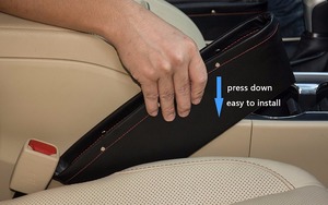 Boîte organisateur pour l'espace entre les sièges arrière et les portes de voiture, avec du cuir PU durable - Product Image 6