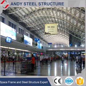 Estructura de acero para techos espaciales, fábrica de estructuras de acero en China, construcción rápida de techos de acero para aeropuertos. - Product Image 6