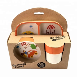 Set da pranzo per bambini Jogo De Jantar eco-friendly all'ingrosso in fibra di bambù cucina personalizzata per bambini nuovo supporto sostenibile per bambini - Product Image 2