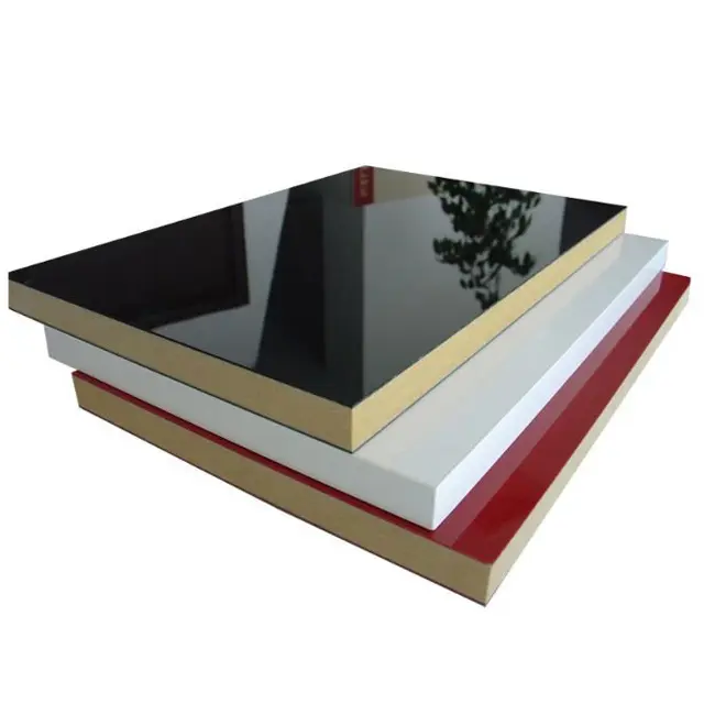 E2 Standard UV MDF/Fiberboard High Gloss Laminates/Melamine Faced UV Panel Sheets