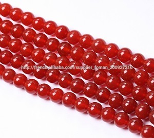 8mm pierre lâche rouge cornaline naturelle ronde - Product Image 1