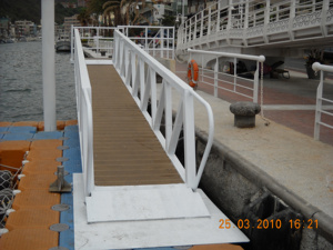 Passerelle économique en acier galvanisé, pour marine avec une balustrade - Product Image 4