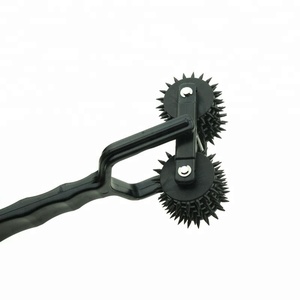 Negro estimulación erótica doble del Pinwheel adultos juegos pinchos <span class=keywords><strong>BDSM</strong></span> sexo rodillo Fetish Fantasy - Product Image 5