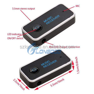 Adaptador <span class=keywords><strong>bluetooth</strong></span> estéreo portátil usb receptor de audio del <span class=keywords><strong>coche</strong></span> reproductor de 3.5mm <span class=keywords><strong>AUX</strong></span> adaptador de altavoz - Product Image 4