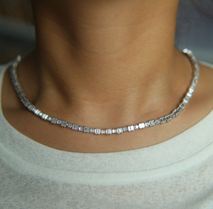 Nuova Collezione 2023: Elegante Collana Girocollo con Diamanti per Matrimoni e Fidanzamenti - Product Image 5