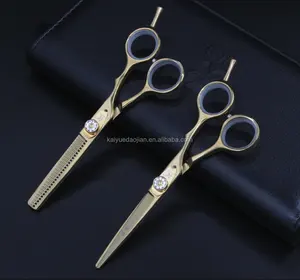 KAIYUE BB emas disepuh hairdressing gunting 5.5 inch