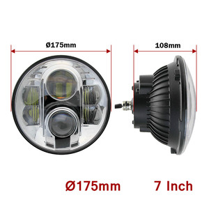 Automóviles y motocicletas impermeable 24 v 7 Pulgadas de la motocicleta llevó la linterna - Product Image 5