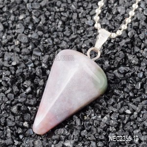 Barato de la alta calidad de la roca forma de triángulo de piedra aventurina verde collar de piedras preciosas diseños - Product Image 2