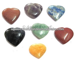 ชุดจักระหัวใจคริสตัลชุดรักษาจักระ7ชิ้นชุดหินธรรมชาติบำบัดมาสคอทผลิตภัณฑ์รักษามาสค็อต - Product Image 2