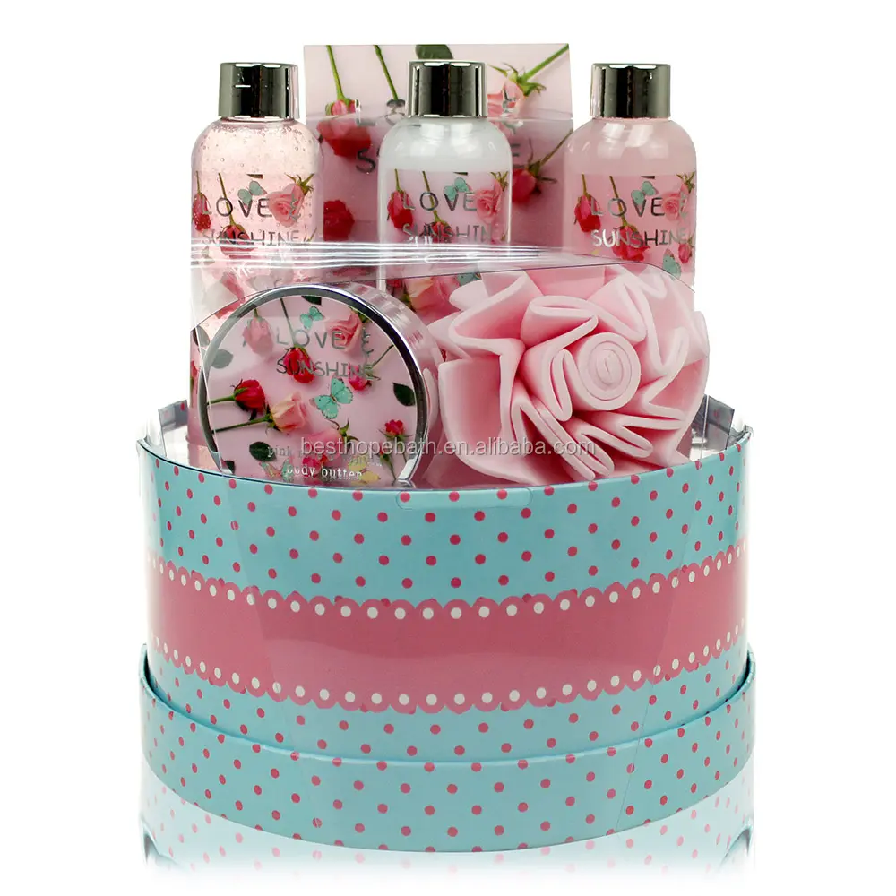 large fragrance bubble bath wholesale with Cake Paper Box spa gift set