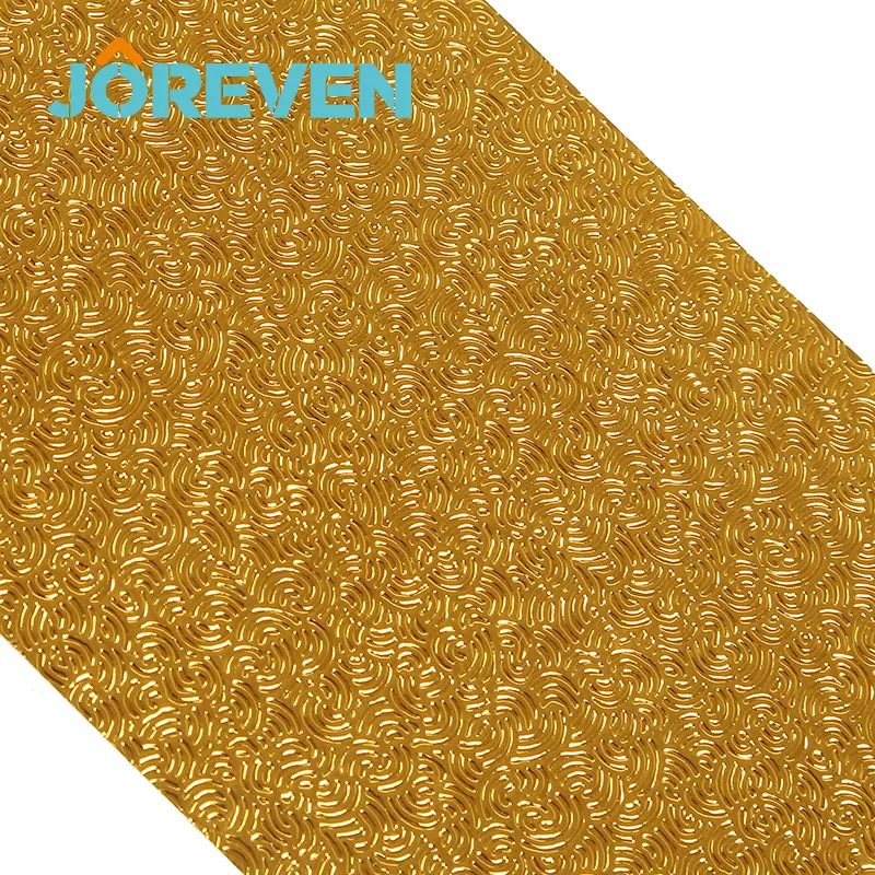 Color dorado Auto adhesivo de pvc recubierto de cortina de papel para la decoración de la casa