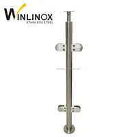 Winlinox الصانع الفولاذ المقاوم للصدأ تصميم درج درابزين مصنوع من الزجاج نظام
