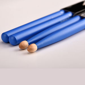 Baguettes de batterie en hickory américain bleu HUN 7A avec pointes en forme de gland, série naturelle, pour batteurs professionnels (vente en gros) - Product Image 1