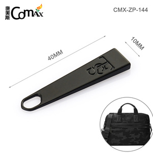 Negro mate metal fuerte slider bolsa tiradores de cremallera - Product Image 1