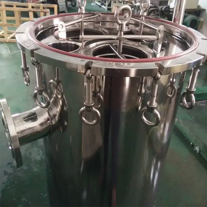 Filter bag type stainless steel high efficiency pre filtration oil filter with housing for edible oil