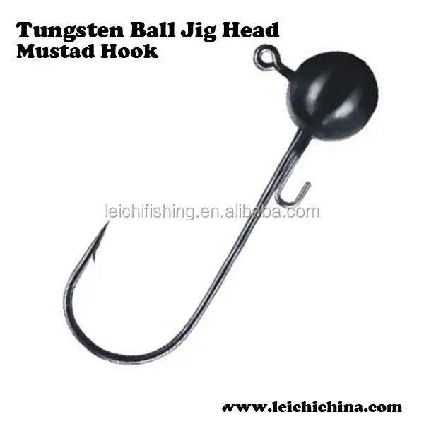 Wholesale Tungsten Ball Jig Head mustad fishing fish hook