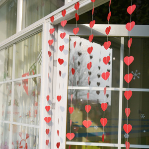 Trái Tim Giấy đám cưới tình yêu trang trí treo chuỗi ngày Valentine trang trí tiệc cưới - Product Image 3