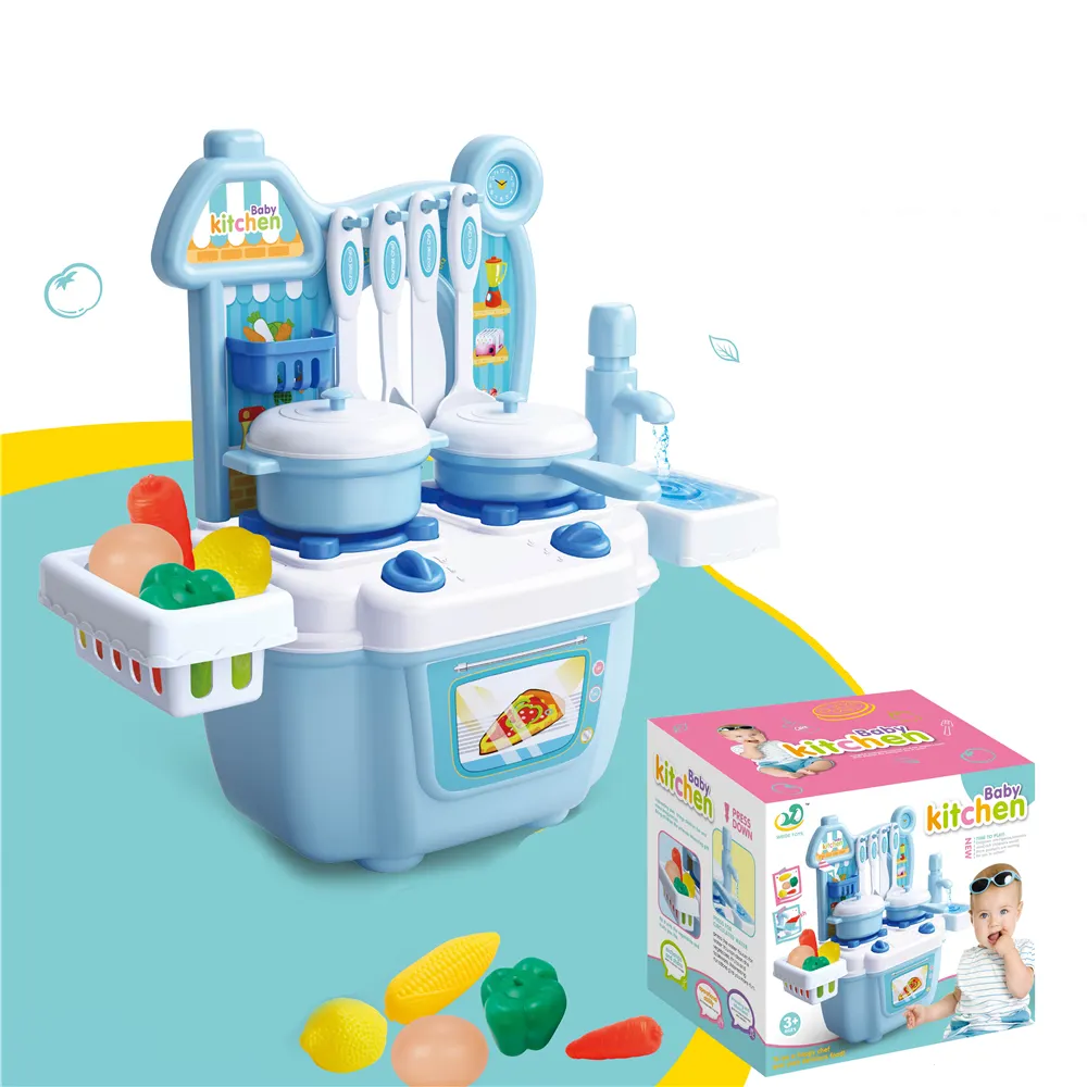 Prezzo scontato Set di giocattoli da cucina simulazione per bambini giocattoli da cucina giocattoli da cucina per bambini Set con luce e suono Red Baby Pretend gioca regali