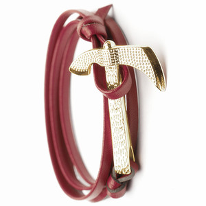 Tren Eropa Gaya Gaya Perhiasan Buatan Tangan Kapak Pola Kulit Gelang untuk Pria - Product Image 2