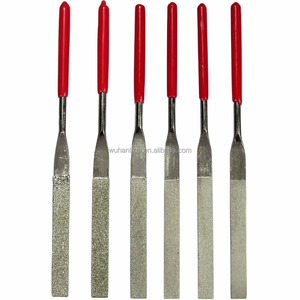 Electroplated Diamond Triangle <strong>Hand</strong> <strong>File</strong> Ceramic Flat Needle <strong>File</strong> 140mm 160mm DIY Customized Diamond Handle - Product Image 1