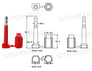 ST-1122 Camioneta Furgón Camión Cisterna Precinto De Bala Clavo Para Camiones - Product Image 2