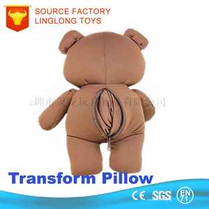 OEM in ấn tựa đầu bao gồm cho xe ô tô ngủ thắt lưng hỗ trợ đệm gấu nâu đồ chơi shapeshifting U hình dạng gối - Product Image 3