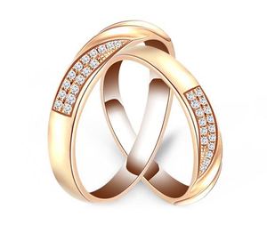 <span class=keywords><strong>18K</strong></span> 사우디 골드 fashional 보석 moissanite 다이아몬드 반지 약혼 - Product Image 2