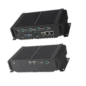 6 COM 4xUSB 1xHDMI with 2GB ram 64G 128gb SSD 2 LAN Fanless Mini PC Industrial Computer