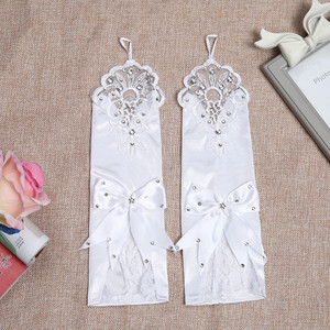 Guanti in pizzo con fiocco senza dita lunghi a gomito economici di alta qualità in vendita calda per <span class=keywords><strong>accessori</strong></span> da sposa MGB15 - Product Image 5