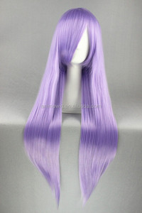 Peluca de Anime de Alta Calidad de 80 cm de Largo, Lisa, Morada Claro, de Saint Seiya Athena, para Cosplay, Sintética, Resistente al Calor - Product Image 3