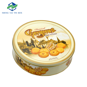 370g/13oz dia260x70mm classic round cookie tins big round metal box packaging