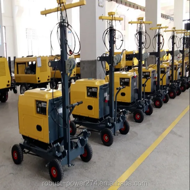 Светодиодная портативная башенная лампа с тележкой, строительное оборудование для строителей