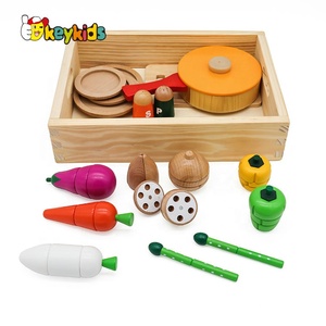 Most Popular Kids Pretend Play <strong>Wooden</strong> <strong>Cake</strong> Stand Toy with 6 <strong>Cakes</strong> W10B250 - Product Image 4