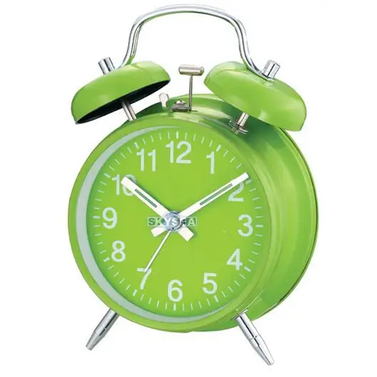 Classic Old fashion Mechanical bell alarm clock green color