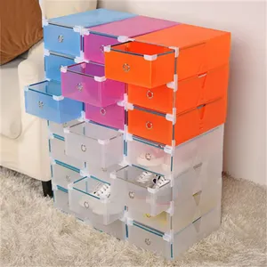 NEW1PC Milieuvriendelijke Schoen Opbergdoos Case Transparant Plastic Opbergdoos Rechthoek PP Schoen Organisator Verdikte lade Schoenendoos